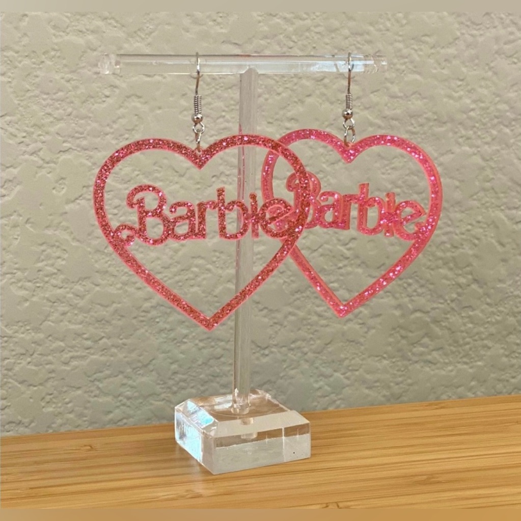 Barbie Earrings Barbie Accessories Pink Earrings Barbie Gift
